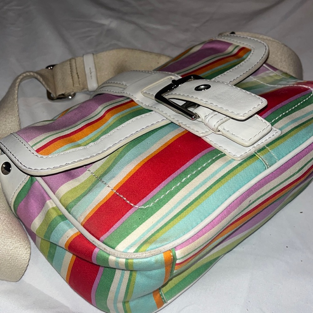 Authentic Coach Rainbow Hampton crossbody Bag
